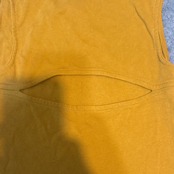 Silence + Noise Yellow Crop Top with Red Rose Design - Picture 3 of 4